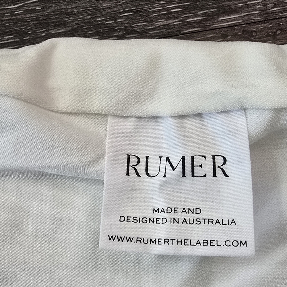 Rumer The Label Rae Mini Dress Size Small White Cutout Ribbed Stretchy - Picture 6 of 16